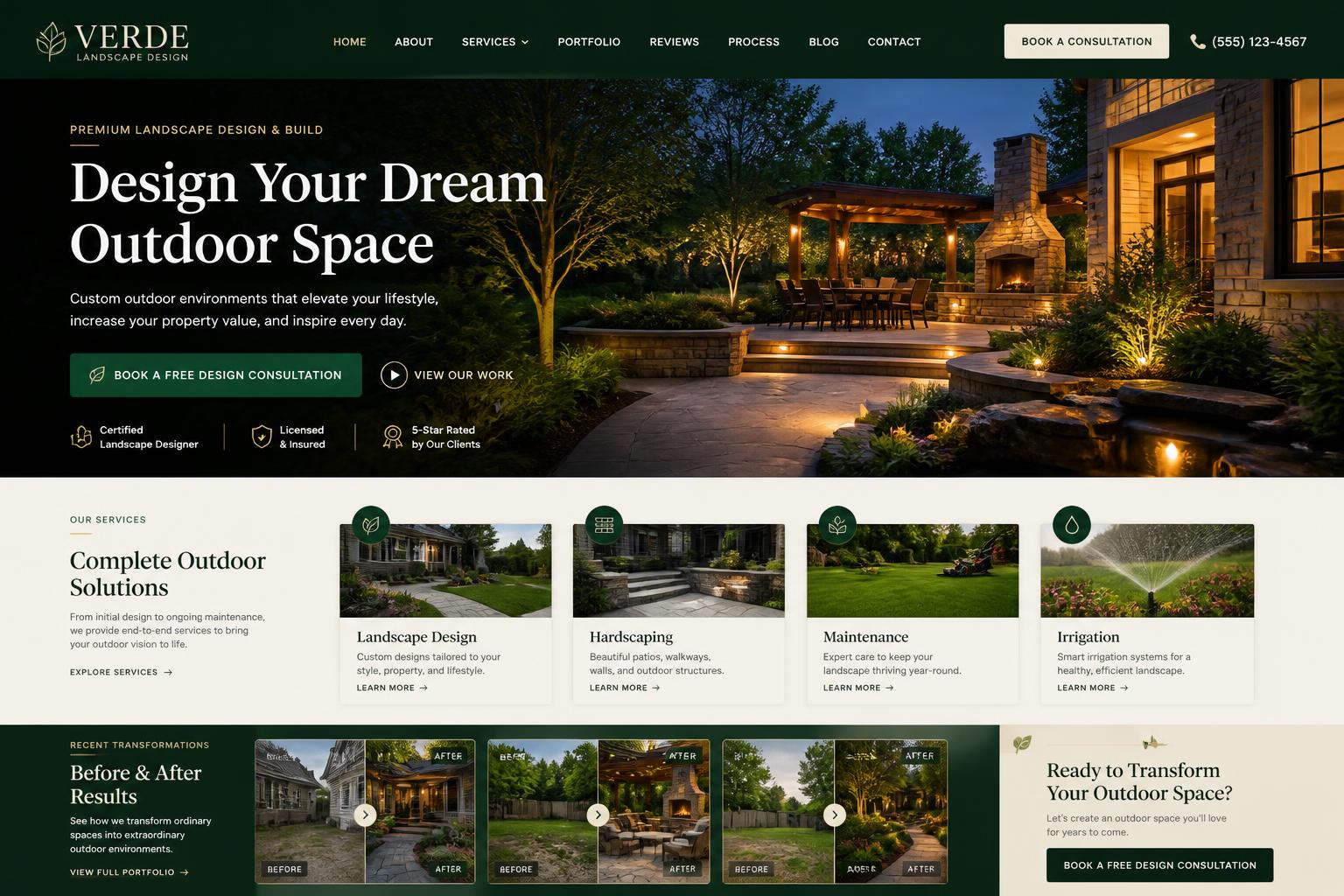 Greenview Landscapes — Landscaping website design preview